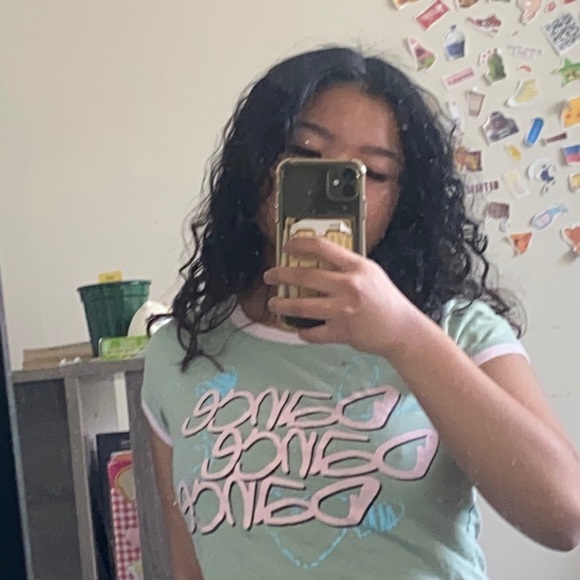 Small green cropped shirt - Picture 2 of 2